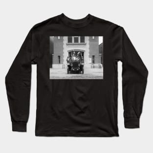 Fire Engine Crew at Firehouse, 1925. Vintage Photo Long Sleeve T-Shirt